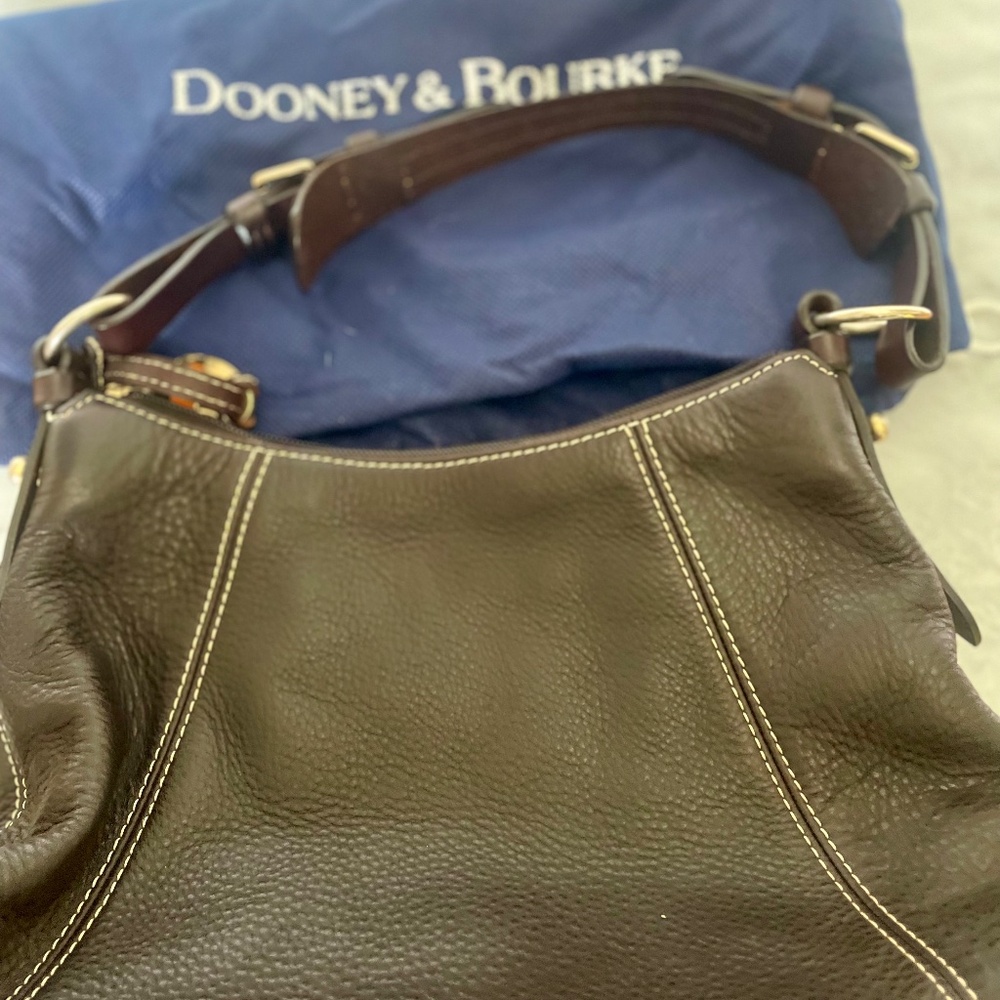 Dooney & Bourke Chocolate Brown Leather Hobo Bag – Like-New - Picture 2 of 2